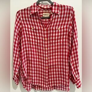 Ralph Lauren Denim & Supply Red & White Check Button down shirt Long Sleeve smed